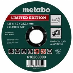 metabo rezný kotúč inox špeciálna edícia 125 x 1