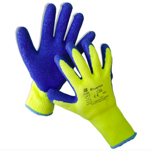 BAN rukavice zimné latexové BLUERICO
