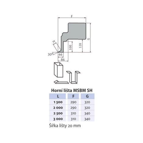 metallkraft Ohýbačka plechu MSBM 2020-25 SH
